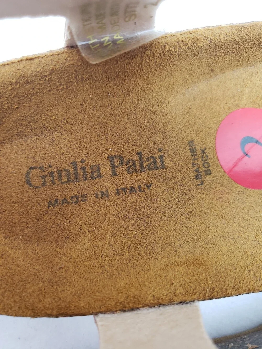 Giulia Palai Girls New Rose Gold Vegan Leather Sandals Size 2